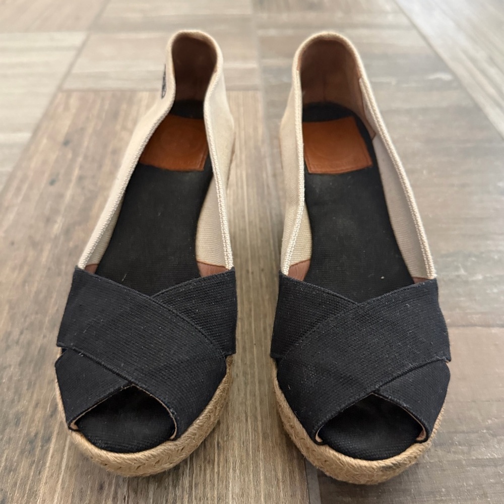 TORY BURCH Filipa Wedge Espadrille Sandals size 7 - Picture 3 of 11